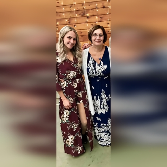 Francesca's Miami Maroon Romper with Cape - Picture 6 of 6